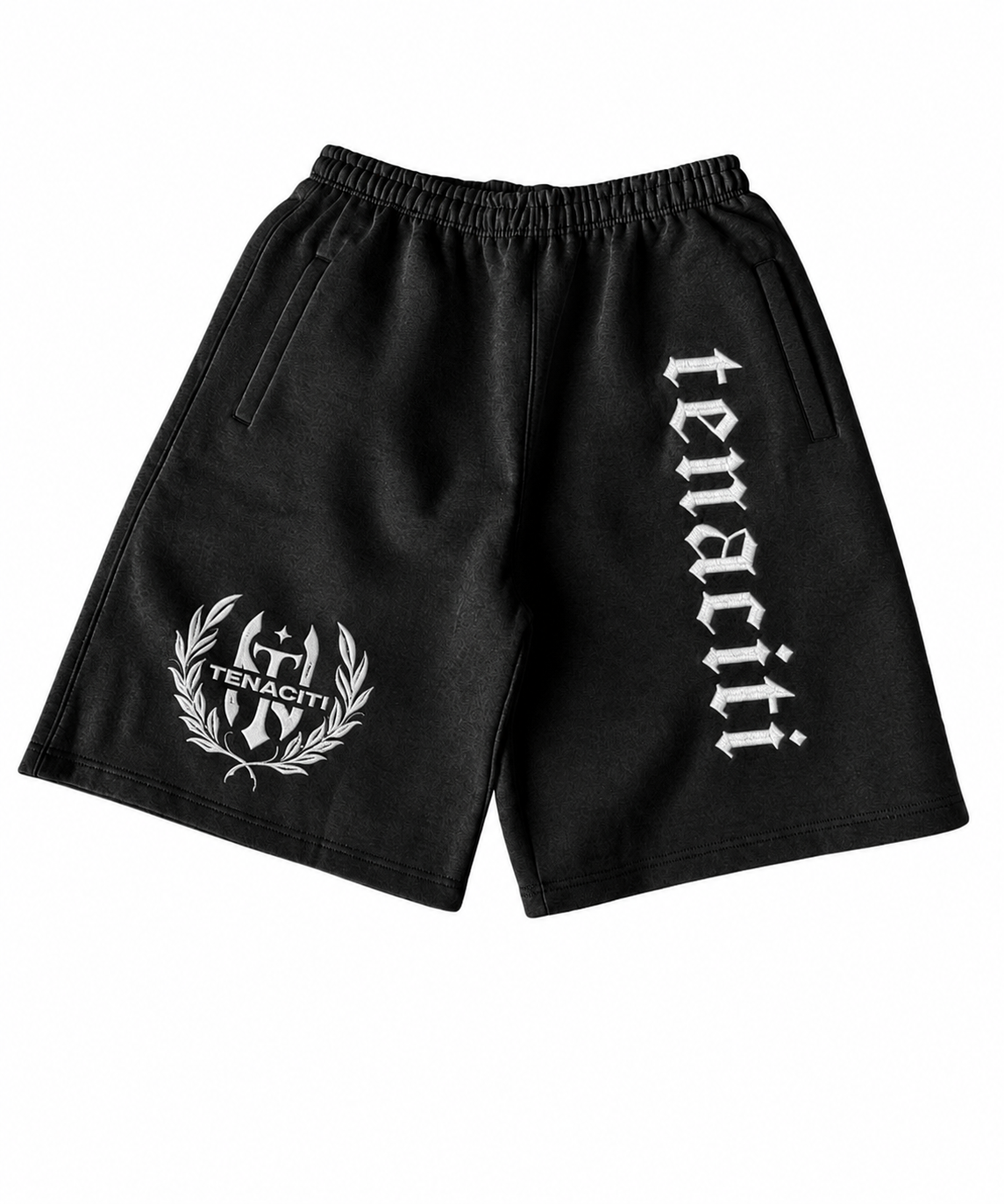 TENACITI Crest Shorts — Style reference